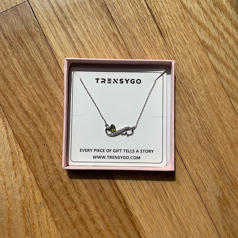 Infiniti EKG Peridot Necklace